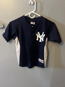 Vintage Majestic New York Yankees CC Sabathia #52 Baseball Blue Jersey Youth A - Picture 1 of 7