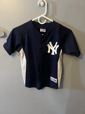Vintage Majestic New York Yankees CC Sabathia #52 Baseball Blue Jersey Youth A - Image 1 of 4