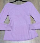 Banana Republic Sweater Womens Small Purple Long Sleeve Tie Back Wool Blend