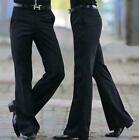 New Mens Pants Slim Fit Bell-Bottoms Business Pants Tango Dance Dress Trousers