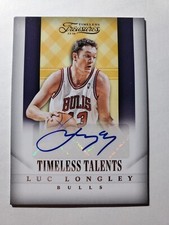 Luc Longley 2013 Timeless Treasures Timeless Talents Autograph card