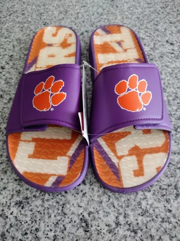 Foco Clemson Tigers Gel Cushioned Slide Sandals Mens Size Medium Large NCAA NWT Cover