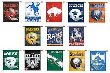 Brand New Assorted Retro NFL Team Logos 27" x 37" Vertical Flag NWT!