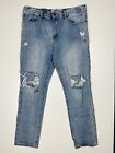 Sampson & Taylor Men's Denim Jeans Size Xl W37" Blue Distressed Street Wear