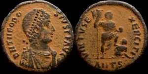 Theodosius I 379-395 n. Chr. Antike Münze Römisches Reich. 4,11 gramm. 21mm. #1299 - Bild 1 von 1