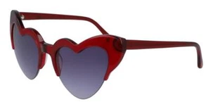 NEW Draper James DJ 7012 615 Red Heart Shaped Sunglasses with Grey Lenses & Case - Picture 1 of 1