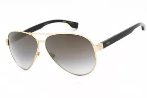 HUGO BOSS 1560/O/S AOZ FQ Sunglasses Matte Gold Frame Grey Gold Lenses 63mm - Picture 1 of 4
