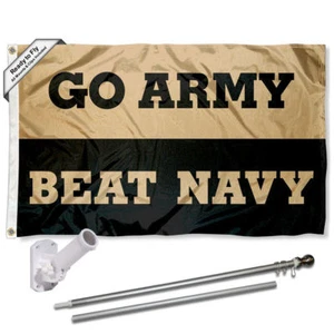 Army Black Knights Beat Navy Flag Pole and Bracket Gift Package - Picture 1 of 8