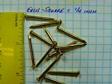 25 Solid brass 14 gauge x 1 inch escutcheon pin rivet steampunk sca 