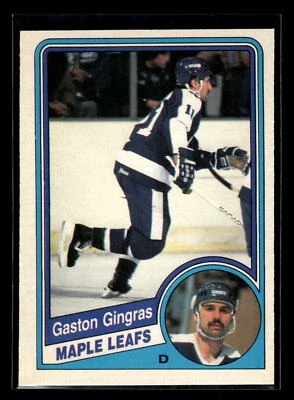 1984-85 O-Pee-Chee #303 Gaston Gingras "Set Break" Mint Toronto Maple Leafs - Image 1 of 2