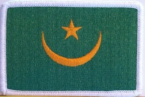 Parche Bandera Mauritania con Gancho Adhesivo Cierre Militar Borde Blanco #7 - Imagen 1 de 2