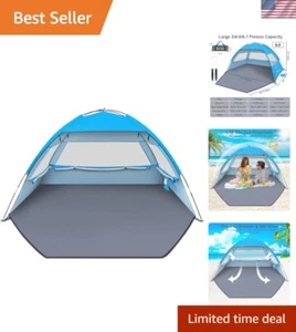 Premium Beach Tent with UPF 50+ UV Protection - Large Canopy for 4-5 Persons - Picture 1 of 9