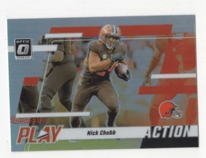 2023 DONRUSS OPTIC FOOTBALL PRIZM PLAY ACTION NICK CHUBB CLEVELAND BROWNS - Foto 1 di 2