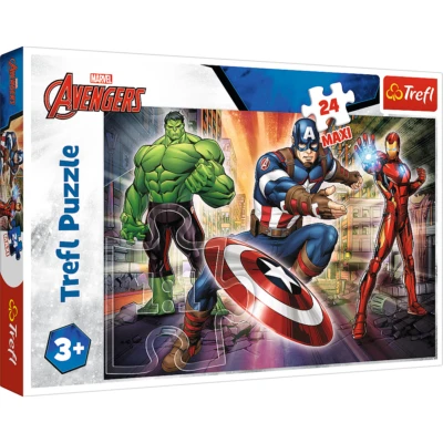 Marvel Avengers Jigsaw Floor Puzzle Childrens 24 Piece Hulk Iron Man Superhero - Image 1 of 4