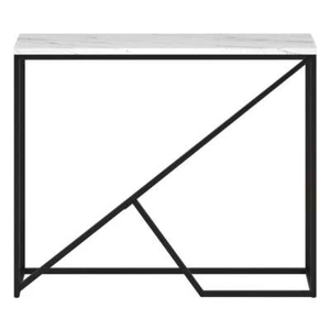 Stella 36 in. Blackened Bronze Faux Marble Console Table - Picture 1 of 8