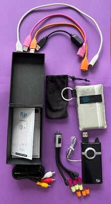 Flip Video Mino Camcorder Lot F360B USB Video Pocket Tripod Cases Cables Manual - Image 1 of 4
