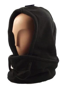 Men's Reversible Black Yellow Balaclava Hood, Fleece Balaclava Outdoor Workwear - Picture 1 of 1