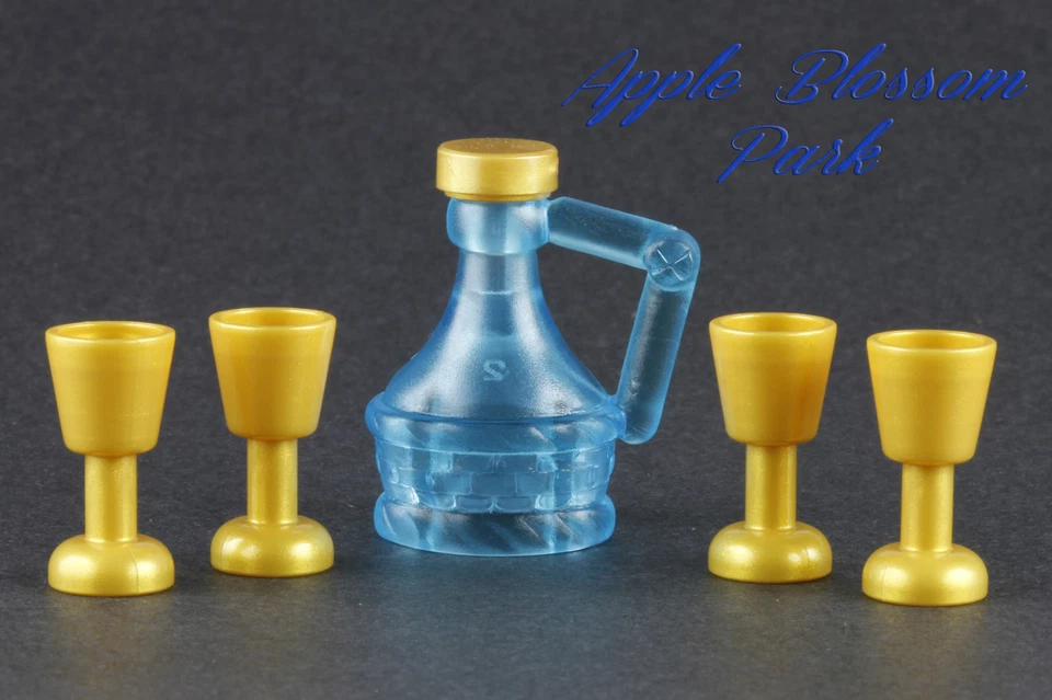 NUEVO Lego Minifigura Trans JARRA AZUL Tazas Doradas -Pirata Amigos Comida Botella Frasco de Vino Foto 1 de 1