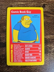 Comic Book Guy STT - The Simpsons Top Trumps Rare Super Top Trump Card - Picture 1 of 2
