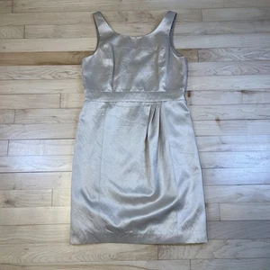 Vintage Tibi Mini Dress 6 Women’s Classic Sheath Y2K Beige Gold - Picture 1 of 9