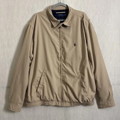 Ralph Lauren Polo Para Hombre Talla 2XLT Beige Cremallera Completa Bi-Swing Chaqueta Cortavientos Foto 1 de 4