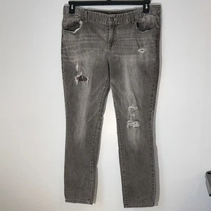 Maurices Gray Distressed Skinny Jeans Size 18 Grunge - Picture 1 of 9