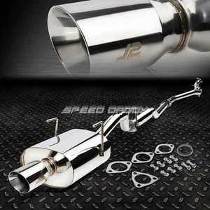 J2 ENGINEERING 3.5" MUFFLER TIP CATBACK EXHAUST PIPING SYSTEM FOR 01-05 CIVIC EU - Picture 1 of 5