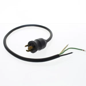 Leviton- Black 2Ft 12/3 SJOOW Wire with LOCKING NEMA L5-20P Plug On End - Picture 1 of 5