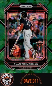 Ryan Zimmerman 2023 Panini Prizm Green Ice Prizms #203 Washington Nationals - Picture 1 of 2