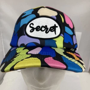 Secret Cherry Abstract Art Colorful Streetwear Trucker Hat Mesh Snapback Cap - Picture 1 of 6