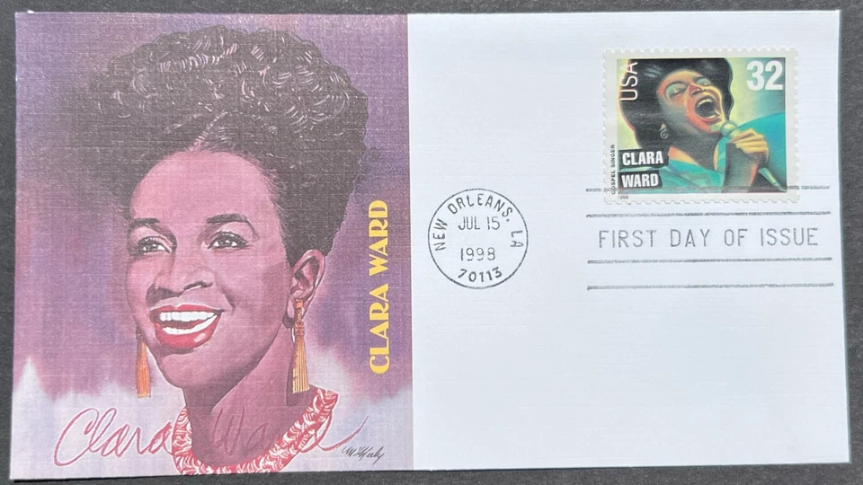 MUSIC: CLARA WARD #3218 JUL 15 1998 NEW ORLEANS LA FIRST DAY COVER BX3-1 - Image 1 of 1