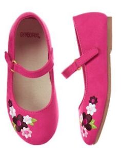 NWT Gymboree Plum Pony Floral Dress Shoes 5,6 toddler girls