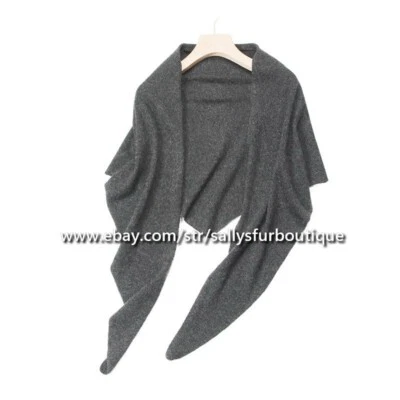 Sallys Boutique Mongol Tejido Cachemira Triángulo Bufanda Envolvente Mantón 160 * 46 cm Foto 1 de 4