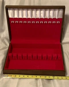 Anti-tarnish Wood Silverware Flatware Storage Box for Round Knives service 12 - Picture 1 of 7
