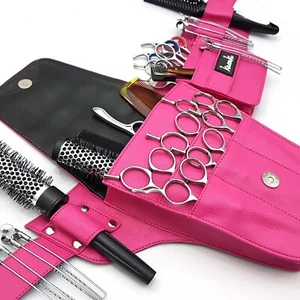 Kassaki Hairdressing Tool belt Scissor Pouch Shear Holder Waist Belt Bag Pink - Picture 1 of 4
