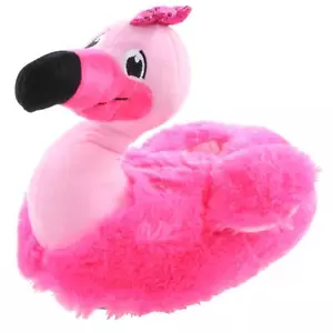 Flamingo Tier Hausschuhe Pantoffel Schlappen Puschen Plüsch Textilsohle Pink - Bild 1 von 42