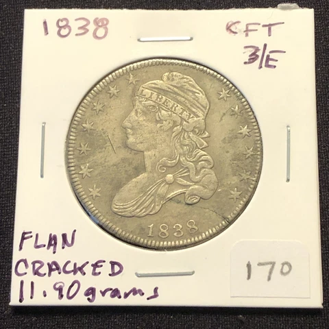 1838 contemporary Bogus Capped Bust Half Dollar davignon 3/E Cover