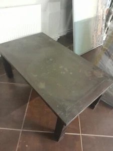 moroccan oblong wood table 120 x 70 x 50cms high, marked top - Picture 1 of 1
