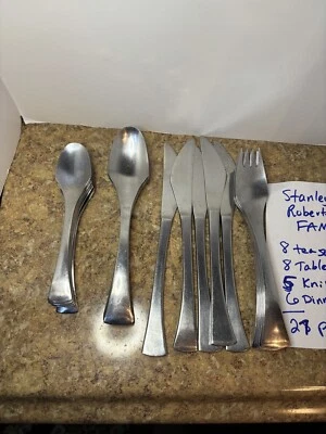 Cucharas, tenedores, cuchillos de acero inoxidable Stanley Roberts Fanta Japón 27 piezas Foto 1 de 4