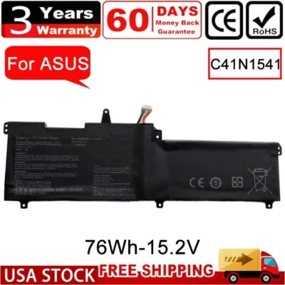 Batería C41N1541 para Asus ROG Strix GL702 GL702V GL702VT GL702VM GL702VMK 76Wh Foto 1 de 4