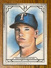 2023 Topps Museum Canvas Original Sketch Card - Josh Jung 1 of 1 - ROOKIE CARD