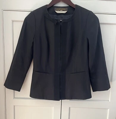 Blazer Louis Vuitton Negro Mezcla Algodón Gancho Frontal Talla Chaqueta 32 (US 2) Foto 1 de 4