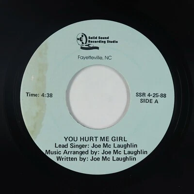 Joe McLaughlin You Hurt Me Girl Vinyl 45 electronic funk 1988 modern Soul rare Foto 1 de 2