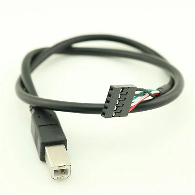 USB 2.0 Type B Male to Dupont 5 Pin Female PCB Header Motherboard Adapter Cable - Image 1 of 4