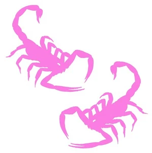 Scorpion Sticker - 2 Pack Scorpio Decal - Choose Color Size - Picture 1 of 25