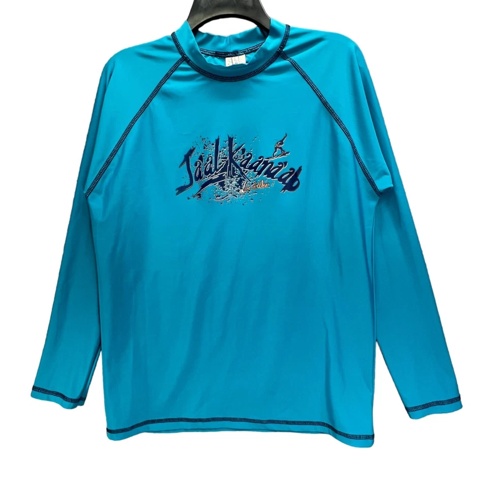 Мужской плавательный топ Ja'al K'aana'ab Rash Guard L синий UPF 50+ с длинным рукавом для серфинга Aloha - Изображение 1 из 4
