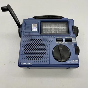 GRUNDIG FR-200 Short Wave Hand Crank Emergency Radio Tested Working - No Antenna - Picture 1 of 5