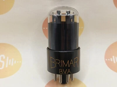 1x Brimar 6SN7GT = VT-231 vidrio negro - impresión amarilla - BVA británico - casi nuevo en stock Foto 1 de 4