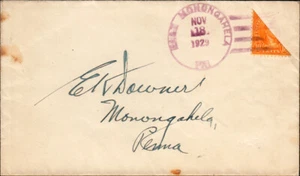 US Scott Type A 165 10 Cent Monroe Bisect Stamp Postage to Monongahela 1929 - Bild 1 von 3