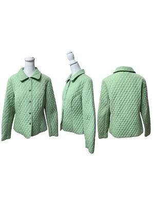 Chaqueta Briggs New York Verde Claro Ligera Acolchada Manga Larga Talla 12P Foto 1 de 4